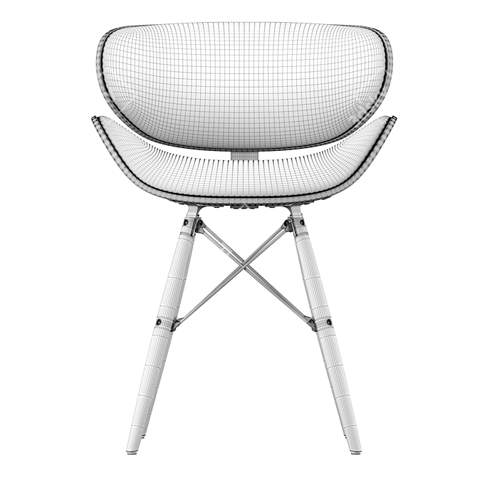 Sleek Gerald Black Chair 3D model image 13