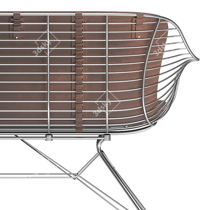 Modern Wire Lounge Sofa 3D model image 4