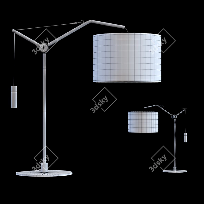 Elegant Salotto Table Lamp 3D model image 2
