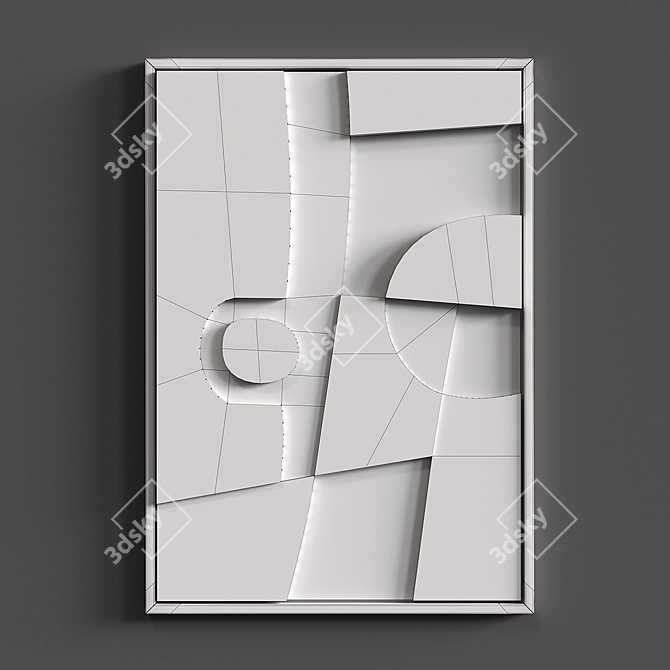 3D Relief Wall Art: Shades of Light 3D model image 5