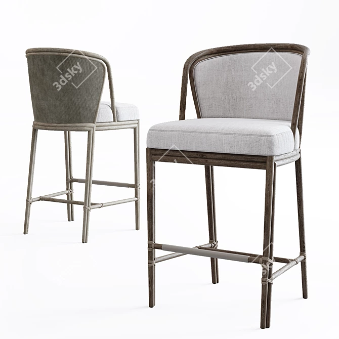 McGuire Ojai Counter Stool: Sleek Elegance for Your Kitchen 3D model image 2