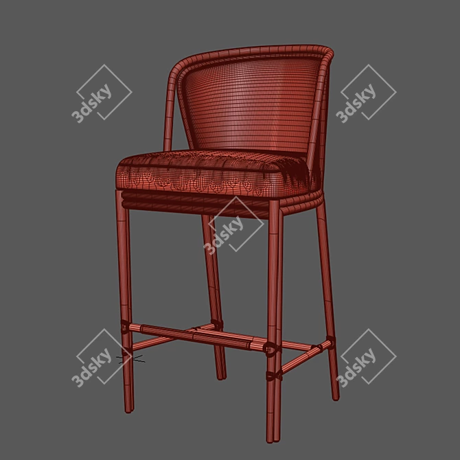 McGuire Ojai Counter Stool: Sleek Elegance for Your Kitchen 3D model image 4