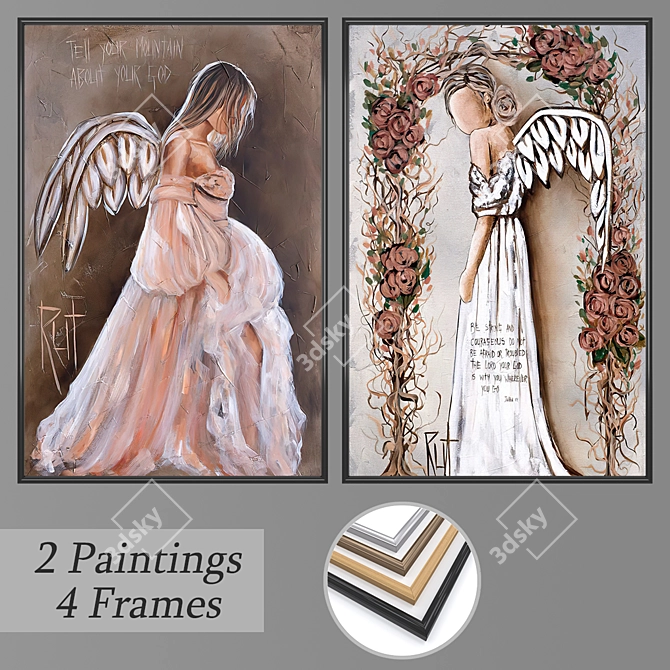 Unique Set of Wall Paintings 3D model image 1