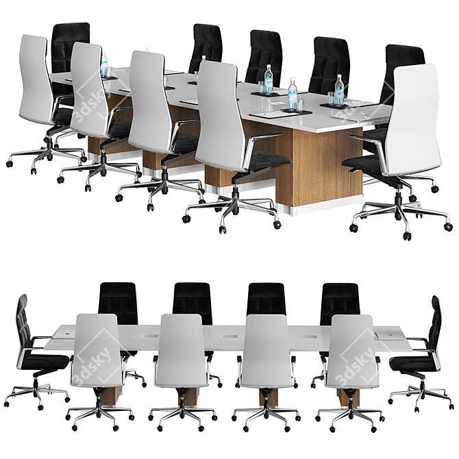 Sleek Modern Conference Table 3D model image 7