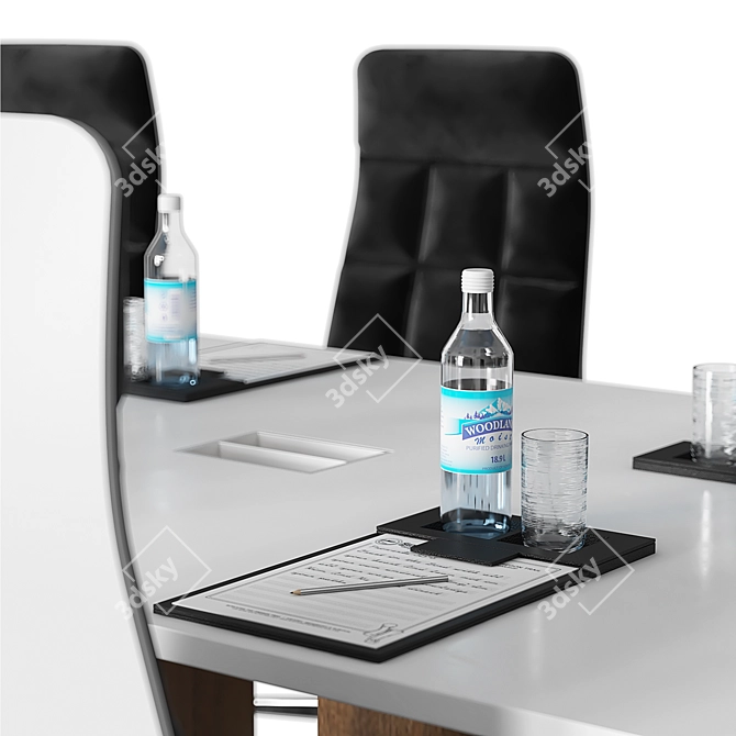 Sleek Modern Conference Table 3D model image 5