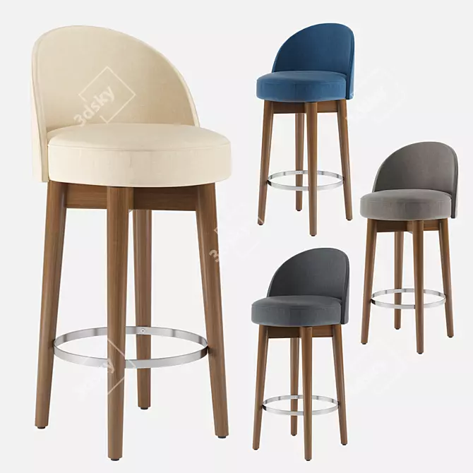 Margaux Swivel Bar Stool: Timeless Elegance for Your Home 3D model image 1