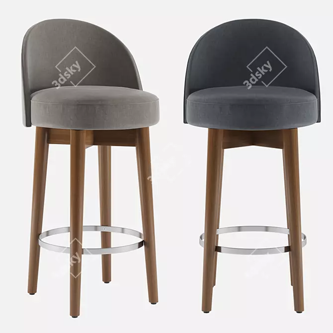 Margaux Swivel Bar Stool: Timeless Elegance for Your Home 3D model image 4