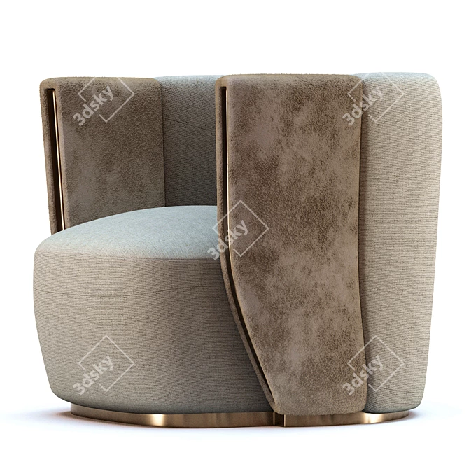 Elegant Classic Armchair 3D model image 2