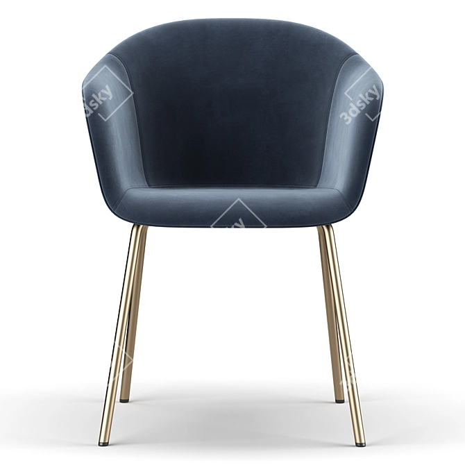 Elegant Elefy Dining Chair: Comfort, Style, Quality 3D model image 3