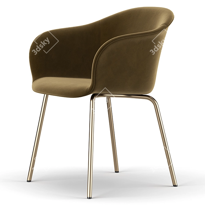 Elegant Elefy Dining Chair: Comfort, Style, Quality 3D model image 4