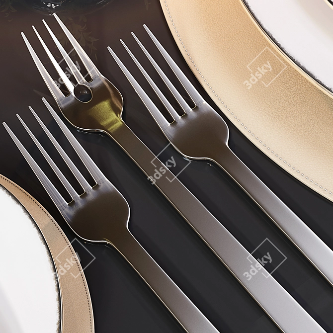 Elegant Table Setting for Dining 3D model image 3