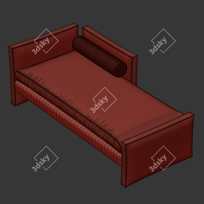 Sculptural Angle Chaise: Sleek Comfort 3D model image 3