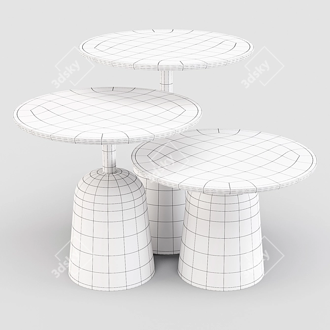 Title: Normann CopenHagen: Height-Adjustable Side Table 3D model image 3