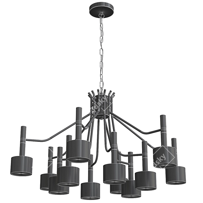 Elegant BLS 12063 Ella Chandelier 3D model image 2