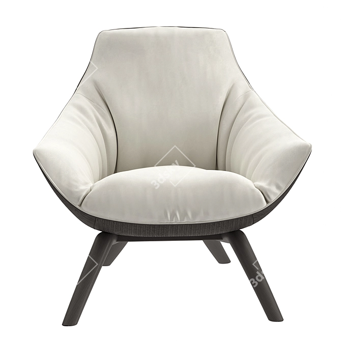 Contemporary Comfort: Florentia Armchair 3D model image 2