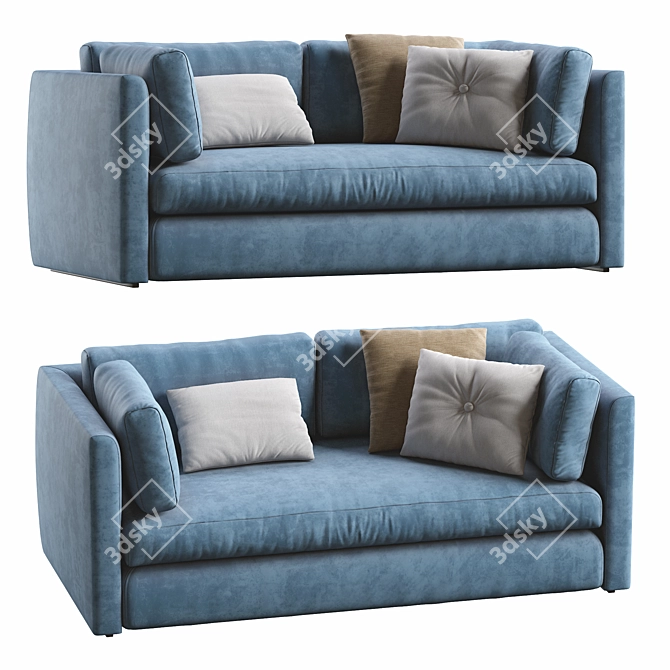 Hackney 2-Seater Sofa by HAY 3D model image 1