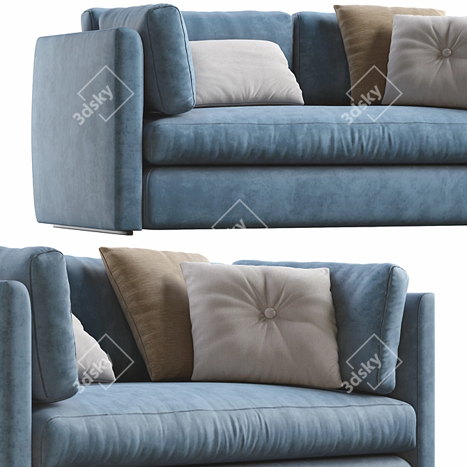 Hackney 2-Seater Sofa by HAY 3D model image 4