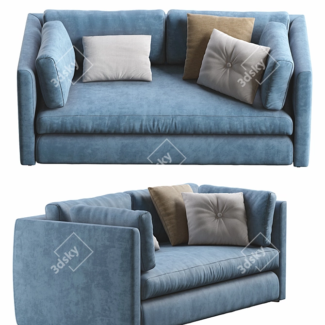 Hackney 2-Seater Sofa by HAY 3D model image 6