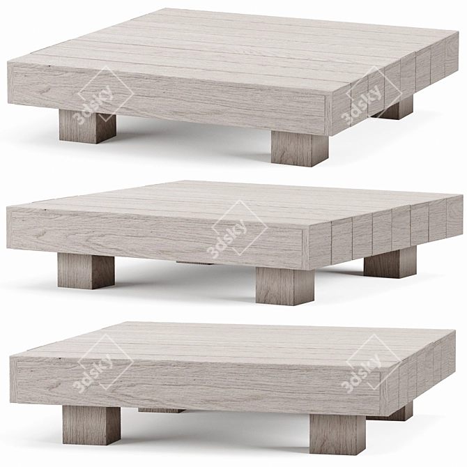 Sleek Lubek Coffee Table: Perfect Garden Pair 3D model image 1