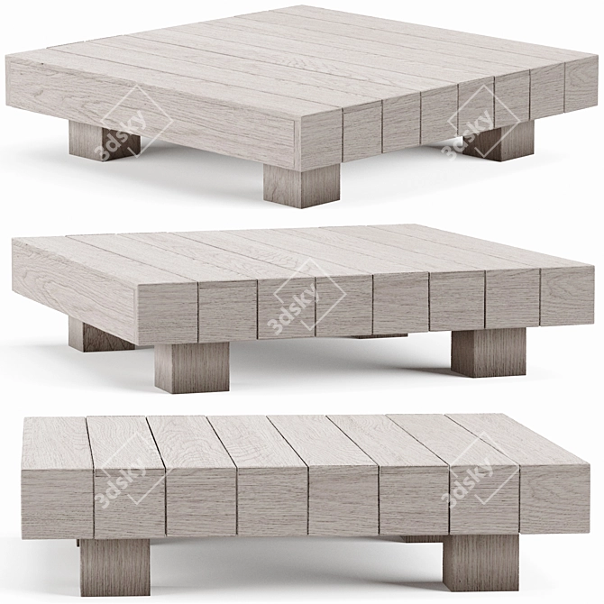 Sleek Lubek Coffee Table: Perfect Garden Pair 3D model image 2