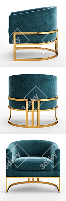 Sleek Corbin Chair: Modern Design 3D model image 2