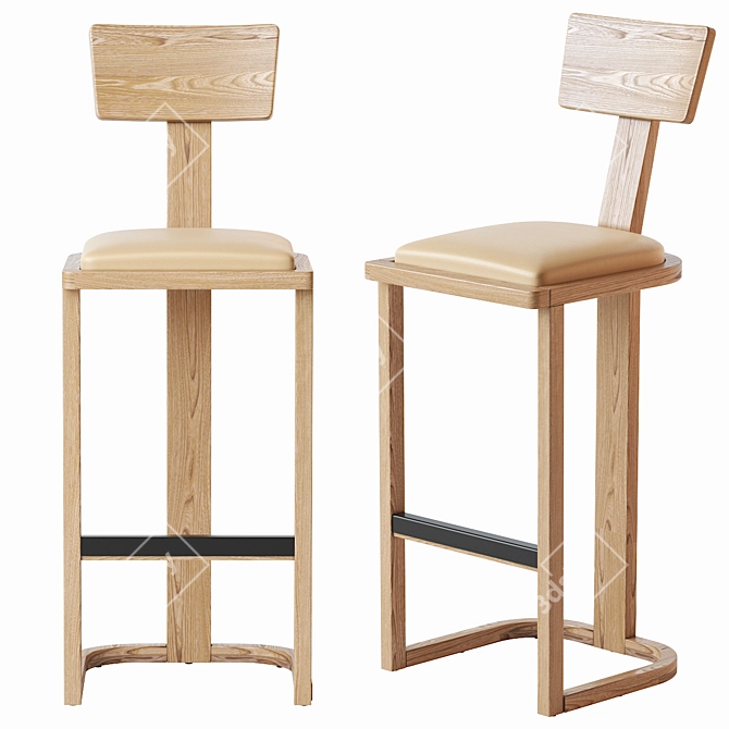 NKT Stool | Vintage-Inspired T Design 3D model image 1