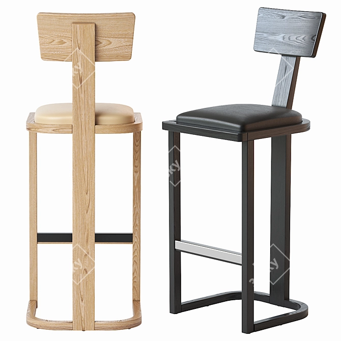 NKT Stool | Vintage-Inspired T Design 3D model image 2