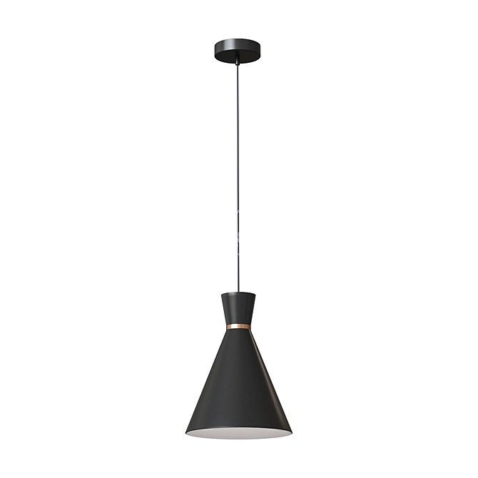 Modern Black Pendant Lamp Vesta 3D model image 1