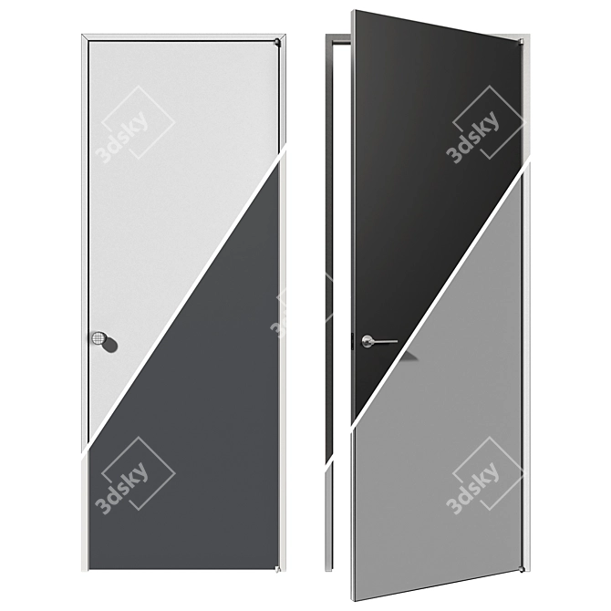 Modern Aladin Swing Plain 06: Elegant Doors by Glas Italia 3D model image 2