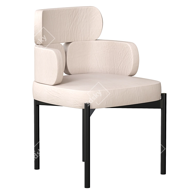 Contemporary SYLVIE Chair: Sleek Design by Meridiani 3D model image 1