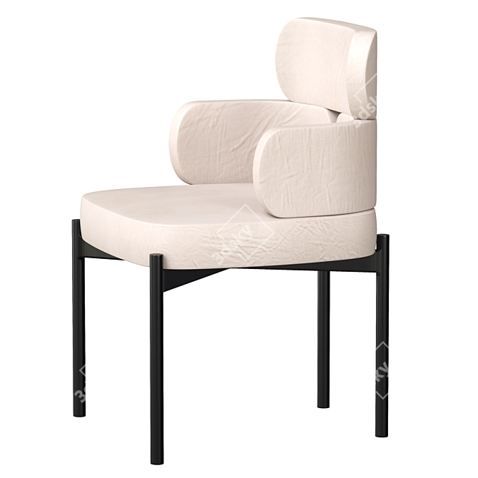 Contemporary SYLVIE Chair: Sleek Design by Meridiani 3D model image 3