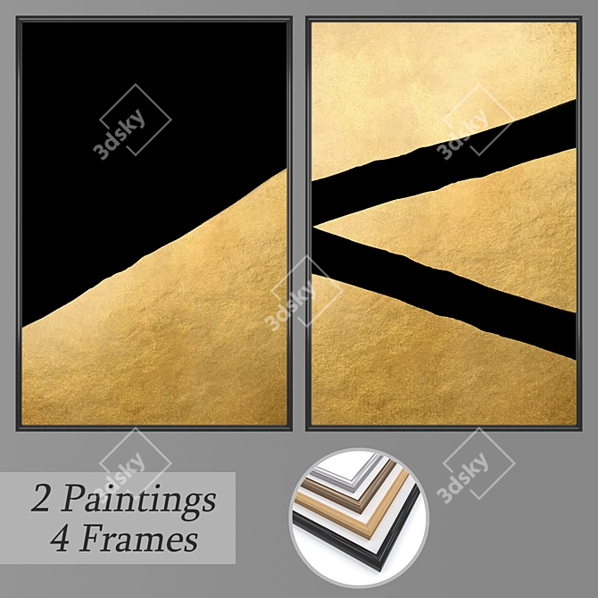 Multiframe Wall Art Set: No. 3317 3D model image 1