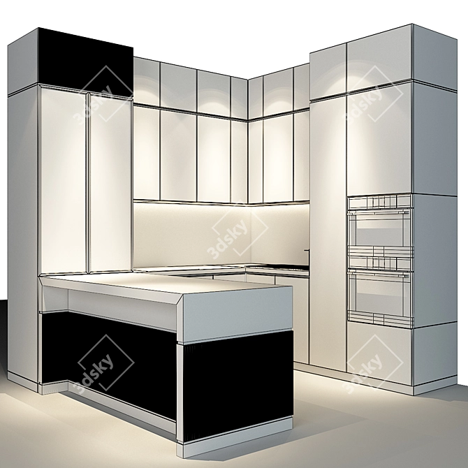 Complete Kitchen Set 59: Stylish and Functional 3D model image 2