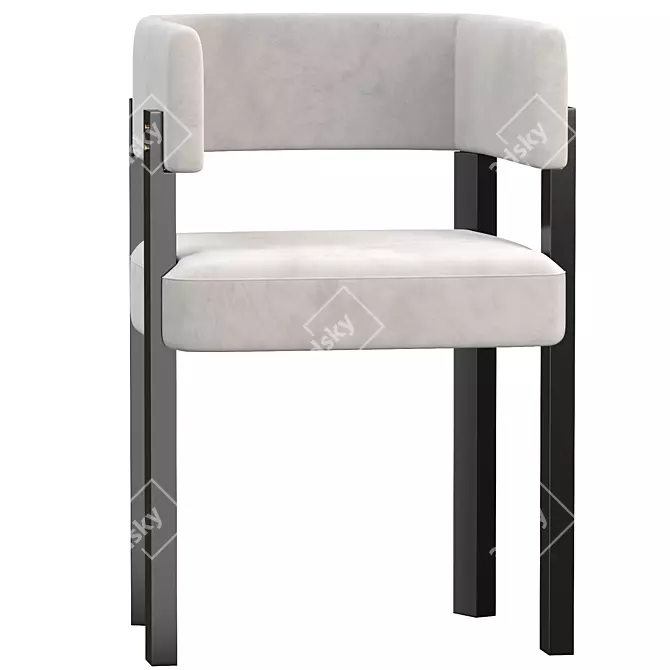 Stylish T Chair by Baxter 3D model image 1