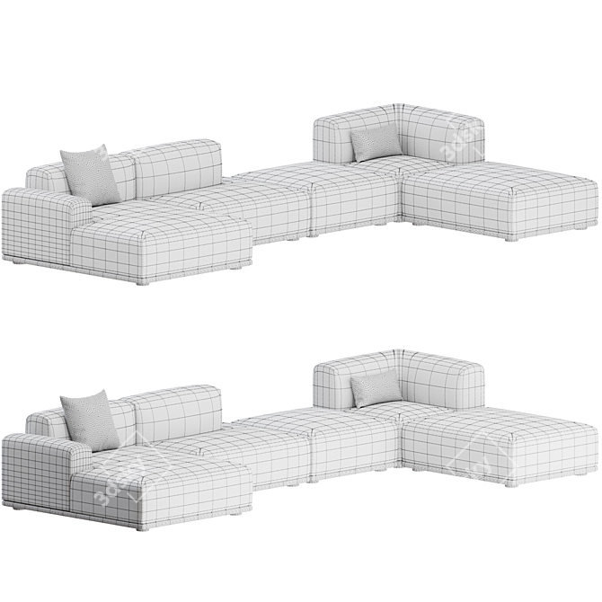 Muuto Connect Corner Sofa 02: Modern Modular Comfort 3D model image 3