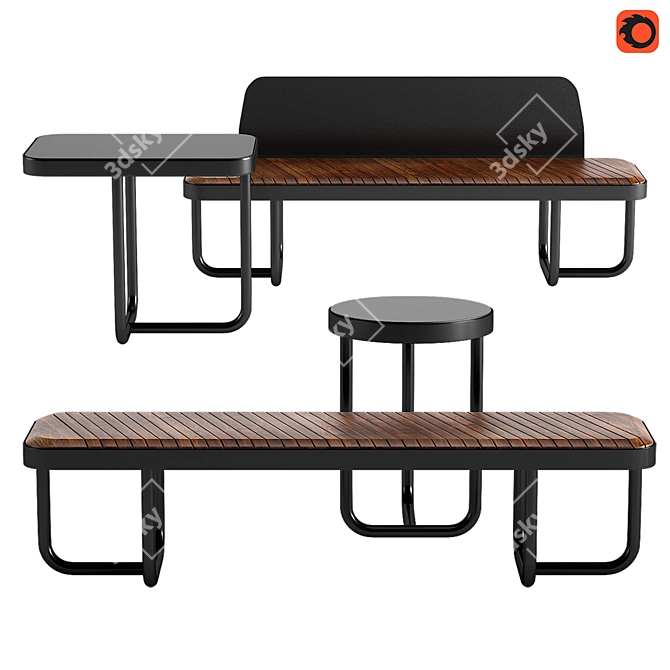 EXTERY Tiide Outdoor Furniture Set 3D model image 1