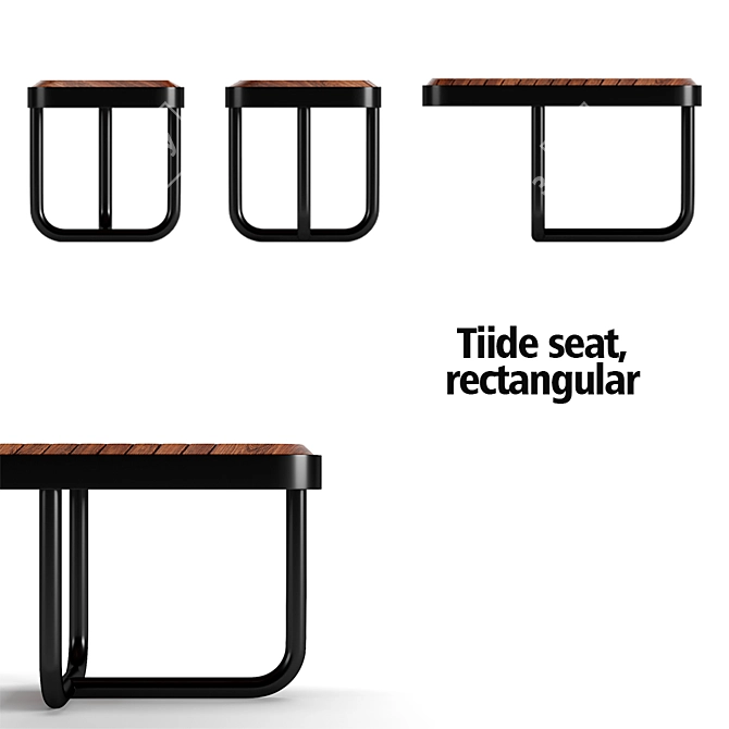 EXTERY Tiide Street Set: Modern Outdoor Furniture 3D model image 2