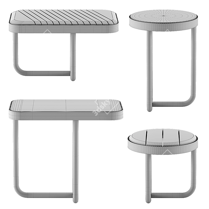 EXTERY Tiide Street Set: Modern Outdoor Furniture 3D model image 6