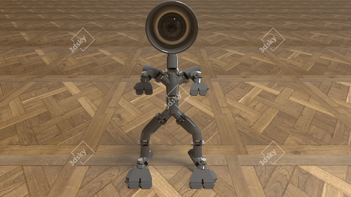 RoboTech: Futuristic Robot Assistant 3D model image 1