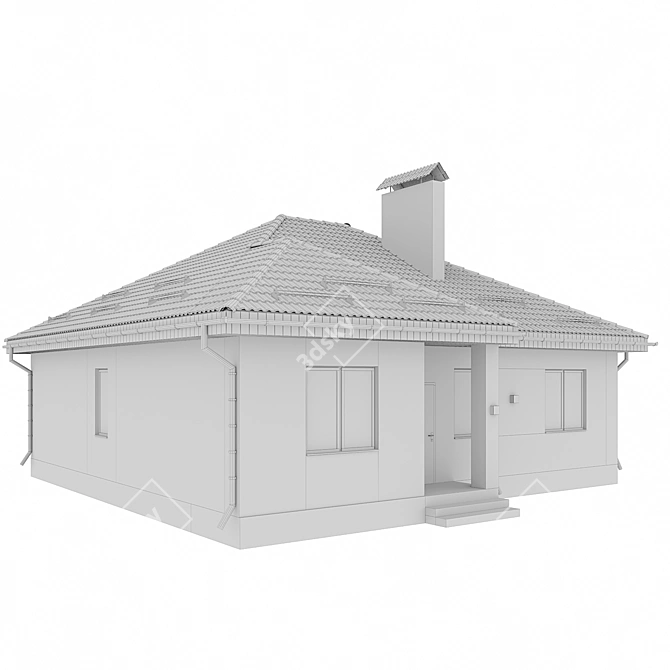 Geometric Roof Nightlight Cottage 3D model image 5