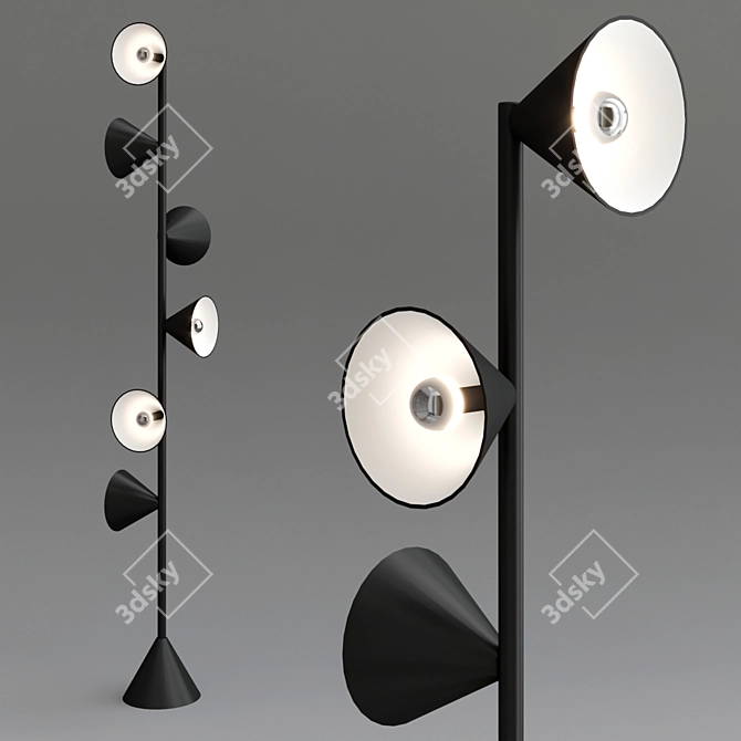 Elegant Areti Vertical Floor Lamp 3D model image 1