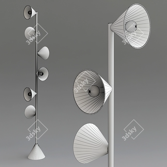 Elegant Areti Vertical Floor Lamp 3D model image 2