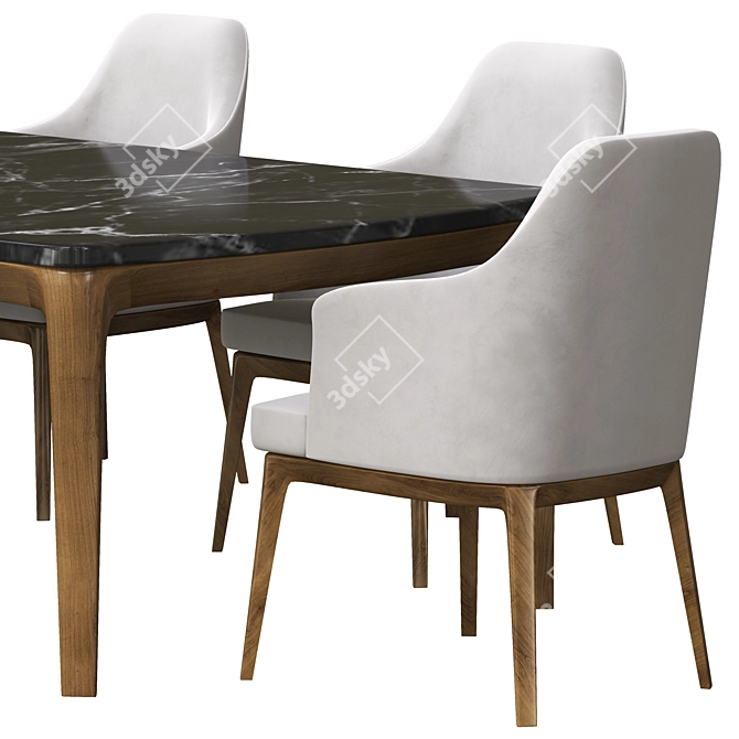 Poliform Sophie Armchair & Henry Table Set 3D model image 2