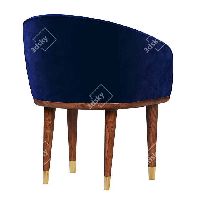 CB2 Viceroy Velvet Chair 3D model image 2