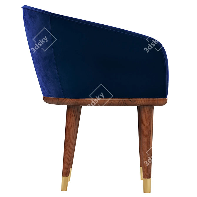 CB2 Viceroy Velvet Chair 3D model image 4