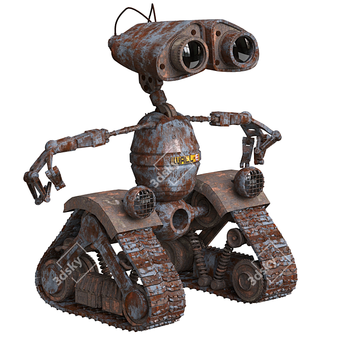 Smart Student Wall-E Robot 3D model image 1