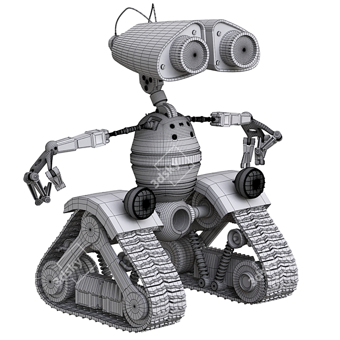 Smart Student Wall-E Robot 3D model image 5