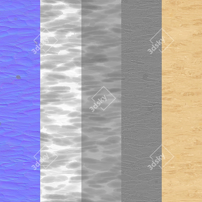 Elegant Wood Décor Panels 3D model image 3