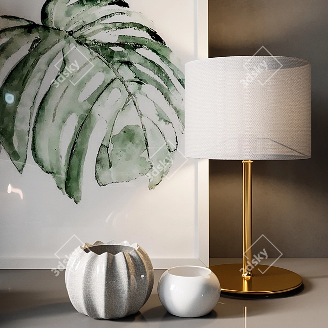 Unique Decorative Set for Interior Design 3D model image 3