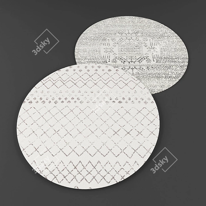 Modern Round Rugs Collection 3D model image 2